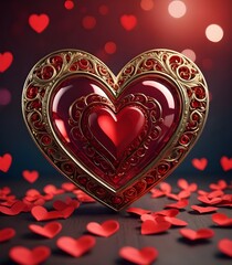 valentine background with hearts