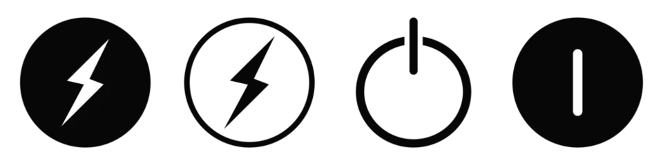 Fotobehang set of power icon. on off buttons. vector illustration on transparent background. © MKInayem