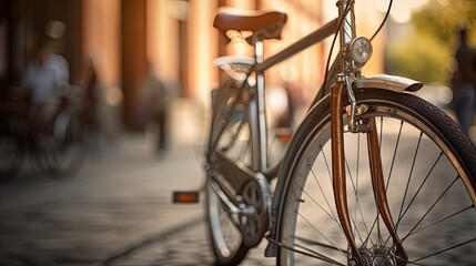 close-up details of the bike, highlighting its texture, components and unique features.