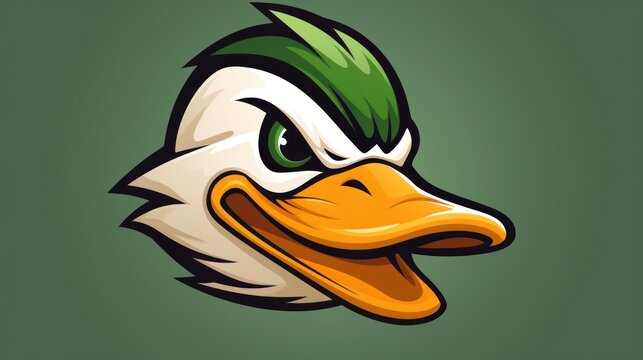 Duck mascot logo background AI generated image