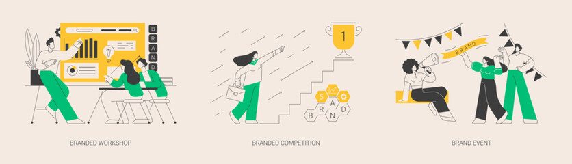 Marketing promo abstract concept vector illustrations.