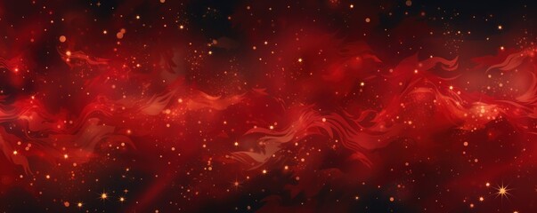 Fototapeta na wymiar Red magic starry night. Seamless vector pattern with stars texture marble