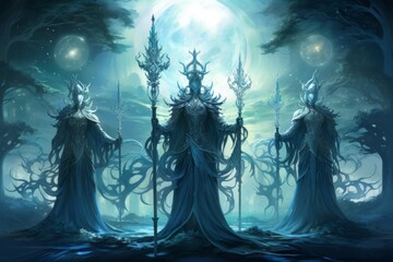 Celestial guardians of the stars, protecting the cosmic balance with their celestial might - Generative AI