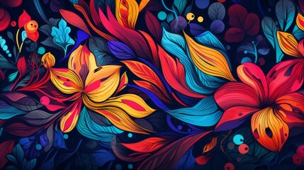 Artfully designed wallpaper illustration