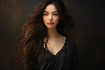 Fototapeta premium Portrait of young beautiful asian woman
