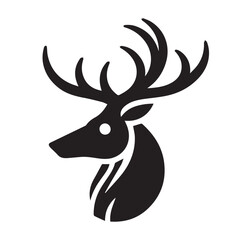 Deer head creative design logo vector. Deer illustration
