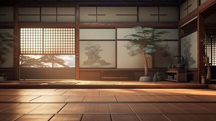 View of the town. AI generated art illustration.