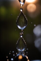 water drop blurry, depth of field,