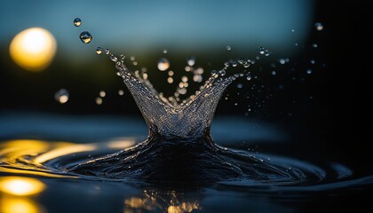 water drop blurry, depth of field,