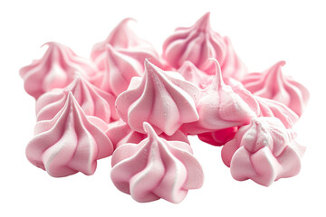 Pink Whipped Cream Delicacies Isolated on a Transparent Background