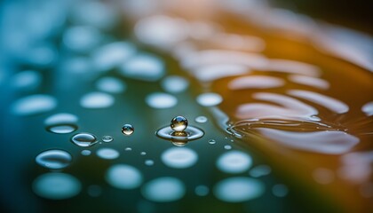 water drop blurry, depth of field,