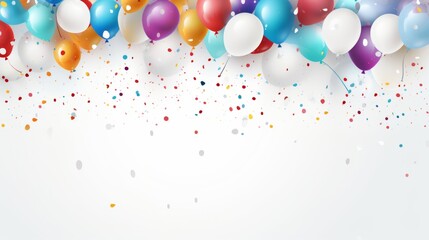 Whimsical and playful design with balloons - obrazy, fototapety, plakaty