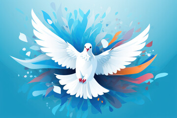 Symbolic Dove of Peace in Flight