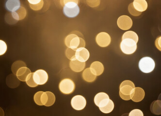Luxury Blurred abstract background with golden bokeh.