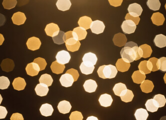 Luxury Blurred abstract background with golden bokeh.