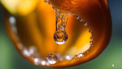 water drop blurry, depth of field,