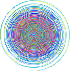 Naklejka premium SPIRAL OF COLORS IN CIRCULAR SHAPE, SPEED CONCEPT. Modern abstract symbology illustration