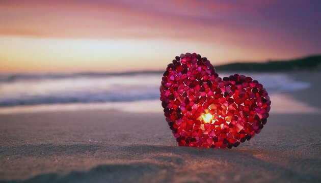 valentine's day art, stone heart on the beach, decorative heart on the beach, picture for valentine's day