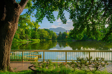 Nakajimakoen Park, a city park which contain many important buildings in Chuo-ku, Sapporo, Ishikari Subprefecture, Hokkaido, Japan