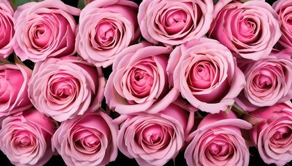 Lined up pink roses background 