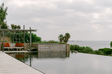 Mediterranean  views from infinity pool