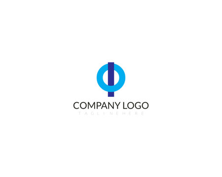 Modern letter IO and OI logo design stock vector template