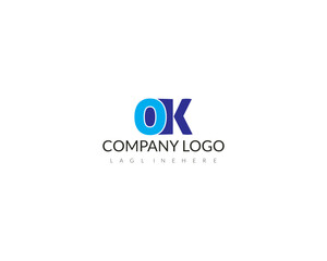 Ok logo dummy template design
