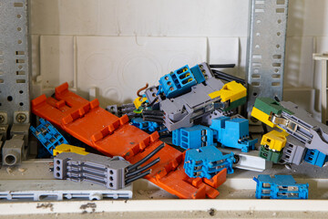 electronic terminal parts from a fuse box