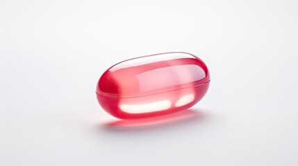 capsule pill isolated on a white background, emphasizing its role in health and medication.