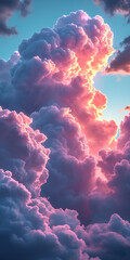 Beautiful clouds at sunrise background