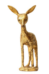golden deer isolated on transparent background
