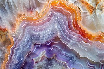 A cross-section of a geode revealing mesmerizing layers of mineral beauty - obrazy, fototapety, plakaty