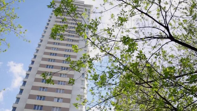 Highrise buildings of residential complex Elk Island. 