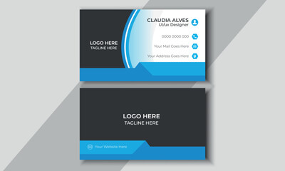 Business card design template, Clean professional business card template, visiting card template, business card design.
