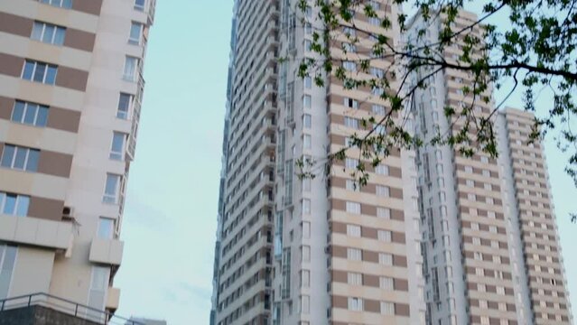 Highrise buildings of residential complex Elk Island. 