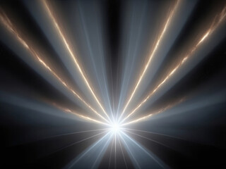Obraz premium Lower Center Light Effect Bright Light with Wide Beams Fan Out Lower Short Beams Photoshop Screen Overlay