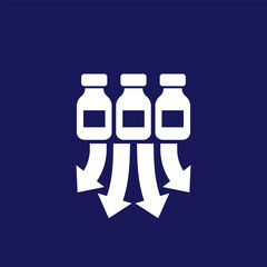 vaccine distribution icon, vector design