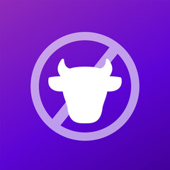 dairy free vector sign with cow head