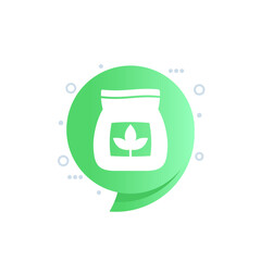 fertilizer in a bag vector icon