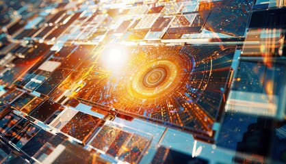 Circuit Symphony: Abstract Technology Background, 3D Rendering