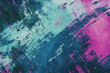 Fototapeta na wymiar Abstract Chromatics: Grunge Purple, Green, and Blue Trendy Texture, Ideal for Extreme Sportswear, Racing, Cycling, Football, Motocross, Basketball, Gridiron, and Travel. A Dynamic Backdrop or Wallpape