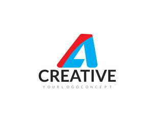 Creative A logo letter design