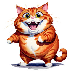 An illustration of a fat cat