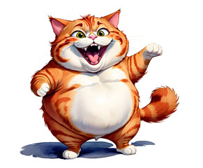 An illustration of a fat cat