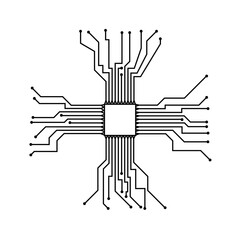 Circuit board computer CPU motherboard pattern art