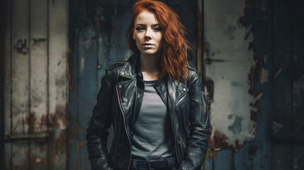 Fototapeta premium portrait of a red hair woman