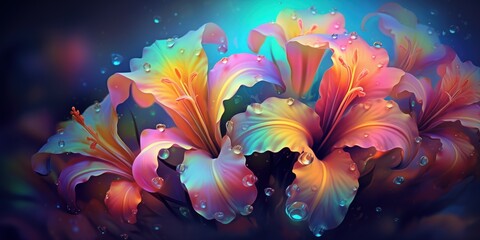 Fototapeta na wymiar colored flower background, desktop wallpaper