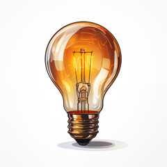 illustration of a light bulb on a white background