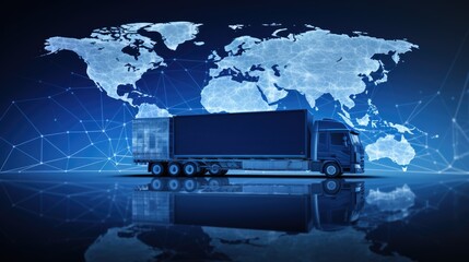 Smart transportation and intelligent logistics drive the truck logistics network, ensuring efficient import-export operations and containerized cargo management.