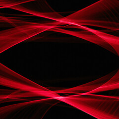 abstract background with red waves on a black background